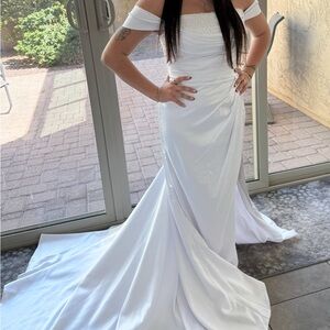 Elegant White Off-Shoulder Dress